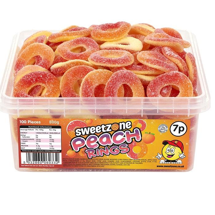 Sweetzone Peach Rings Tub 805g