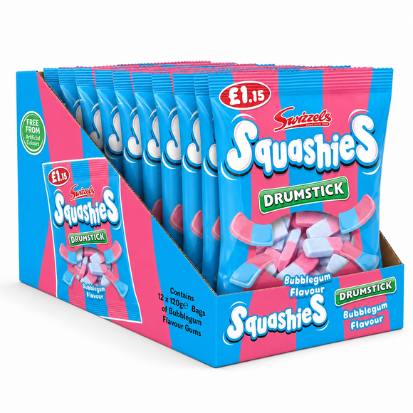 Swizzels Bubblegum Drumstick Squashies 120g PMP
