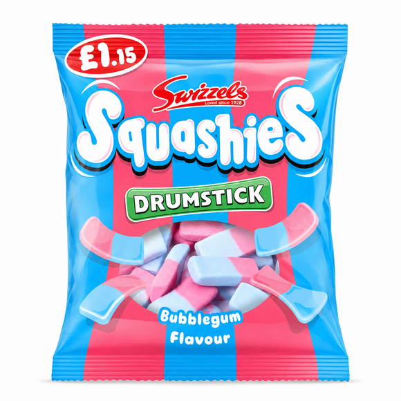 Swizzels Bubblegum Drumstick Squashies 120g PMP