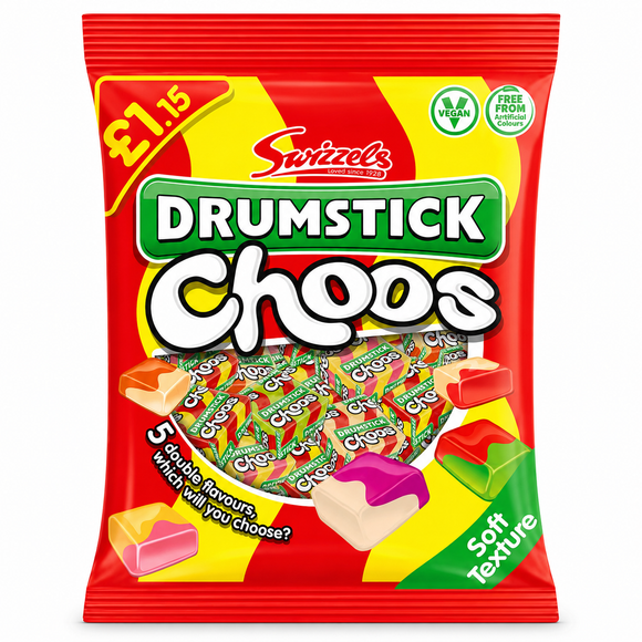 Swizzels Drumstick Choos Share Bags 115g PMP