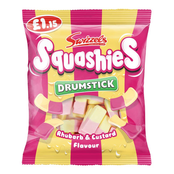 Swizzels Drumstick Squashies Rhubarb & Custard 120g PMP