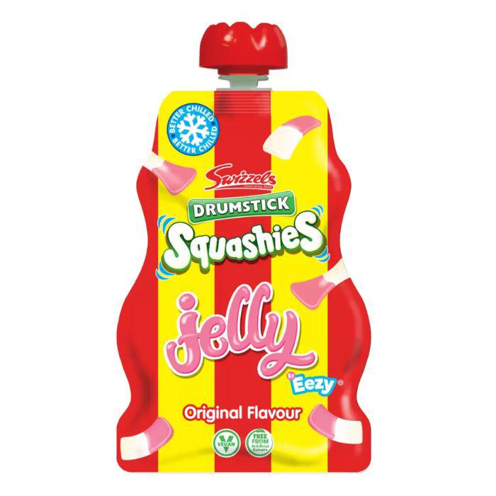 Swizzels Drumsticks Squashies Original Raspberry & Milk Jelly Pouch 80g
