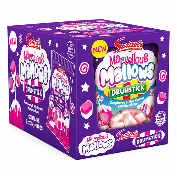 Swizzels Marvellous Mallows Drumstick Bag 100g PMP