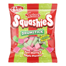 Swizzels Sour Cherry & Apple Drumstick Squashies Bag 120g PMP
