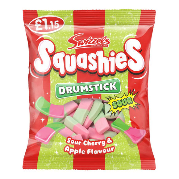 Swizzels Sour Cherry & Apple Drumstick Squashies Bag 120g PMP