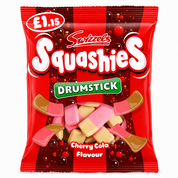 Swizzels Squashies Cherry Cola Flavour Drumstick 120g