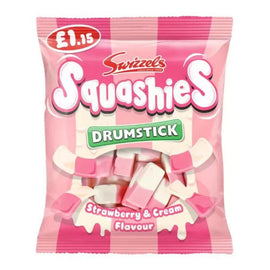 Swizzels Squashies Drumstick Strawberry & Cream Flavour Bag 120g