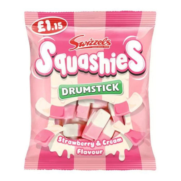 Swizzels Squashies Drumstick Strawberry & Cream Flavour Bag 120g