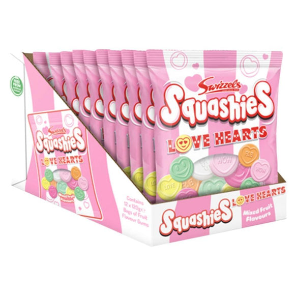 Swizzels Squashies Love Hearts Mixed Fruit Flavour 120g