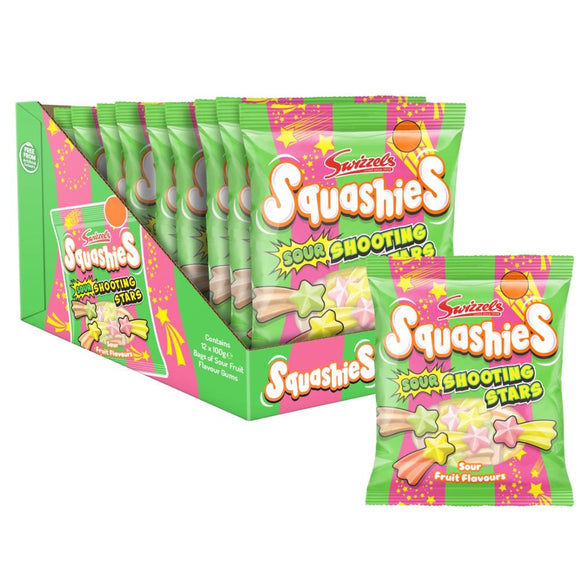 Swizzels Squashies Sour Shooting Stars Gums 100g