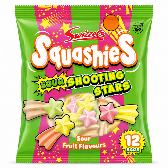 Swizzels Squashies Sour Shooting Stars Gums 100g
