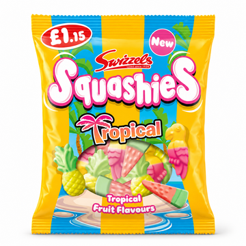Swizzels Squashies Tropical Flavour Gums 100g PMP