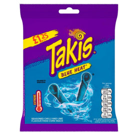 Takis Blue Heat Seasoned Chilli and Lime Flavour Fried Corn Snack 55g PMP