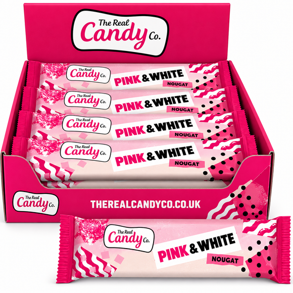 The Real Candy Co. Pink & White Nougat Bars 130g