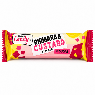 The Real Candy Co. Rhubarb & Custard Nougat Bar 130g