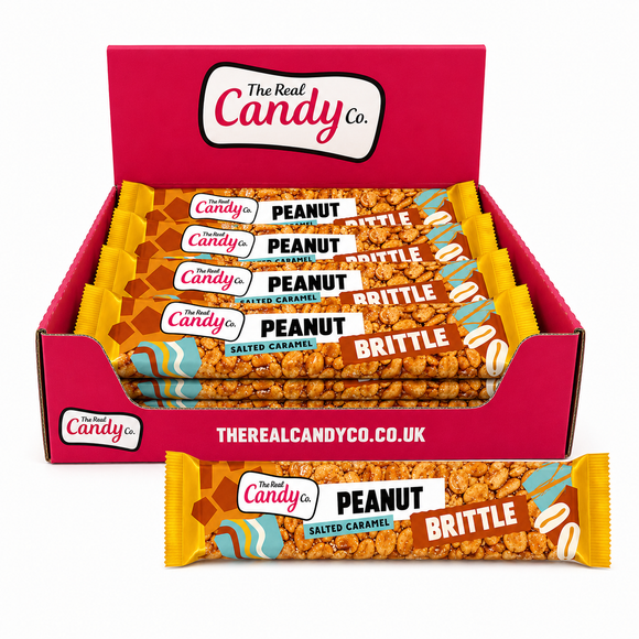 The Real Candy Co. Salted Caramel Peanut Brittle Bar 100g