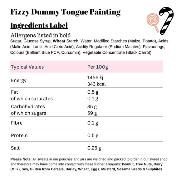 Tongue Painting Fizzy Dummies