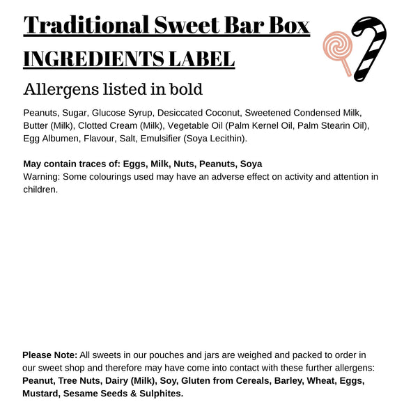 Traditional Sweet Bar Box
