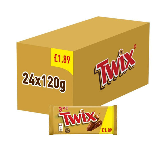 Twix Chocolate Bars 3 Multipack 120g PMP