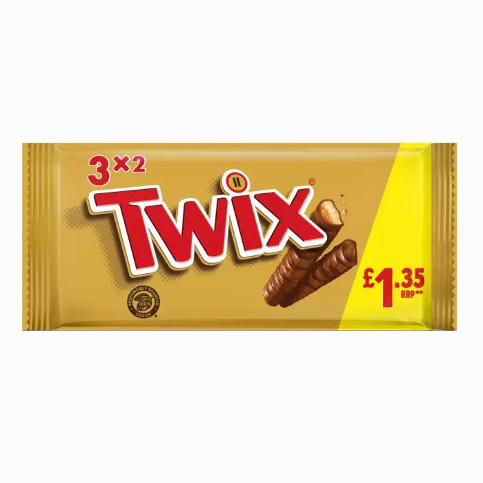 Twix Chocolate Bars 3 Multipack 120g