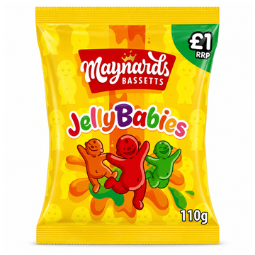 Maynards Bassetts Jelly Babies Sweets Bag 110g PMP