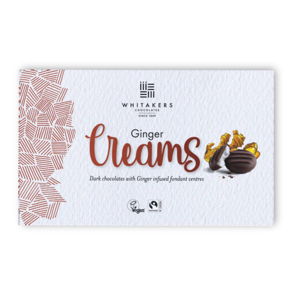 Whitakers Dark Chocolate Ginger Fondant Creams 150g