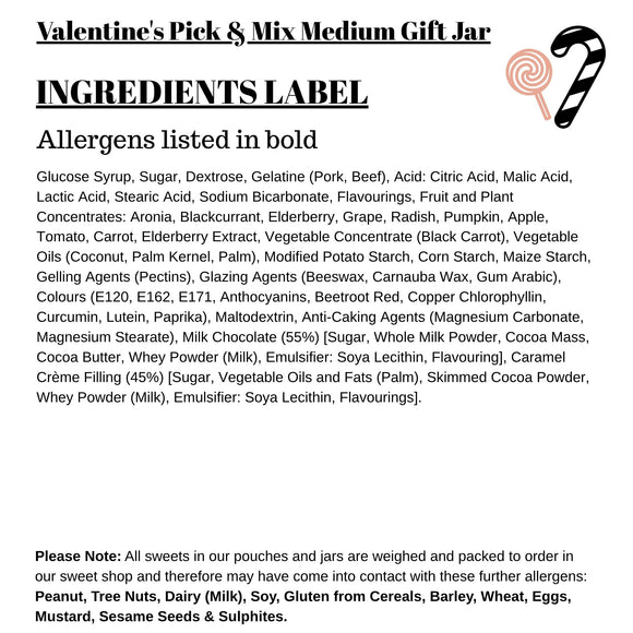 Valentine's Pick & Mix Medium Gift Jar