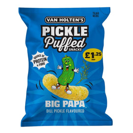 Van Holten's Big Papa Pickle & Dill Puffed Snacks Bag PMP