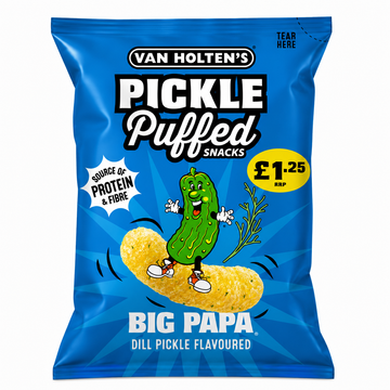 Van Holten's Big Papa Pickle & Dill Puffed Snacks Bag PMP