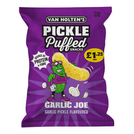 Van Holten's Garlic Joe Garlic Pickle Puffed Snacks Bag PMP