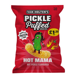 Van Holten's Hot Mama Hot Pickle Puffed Snacks Bag PMP