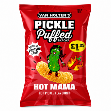 Van Holten's Hot Mama Hot Pickle Puffed Snacks Bag PMP
