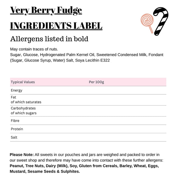 Very Berry Fudge