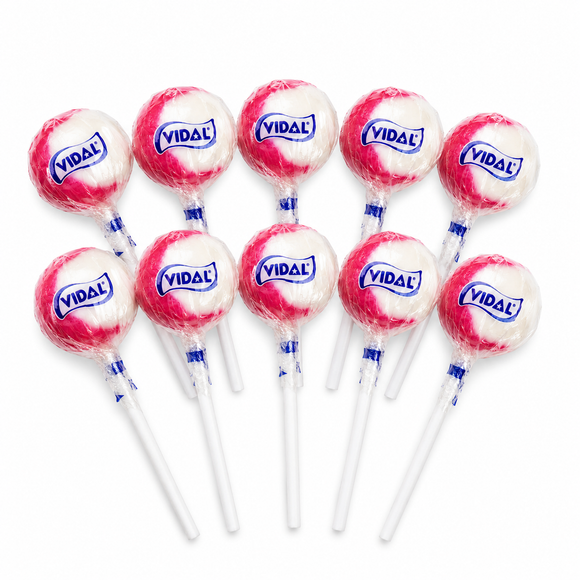 Vidal Lotta Lollies Strawberry & Cream Lollipops