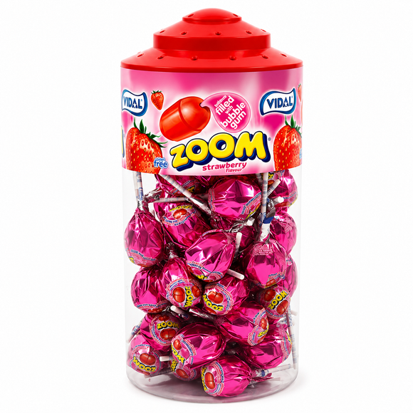 Vidal Mega Zoom Strawberry Lollipops