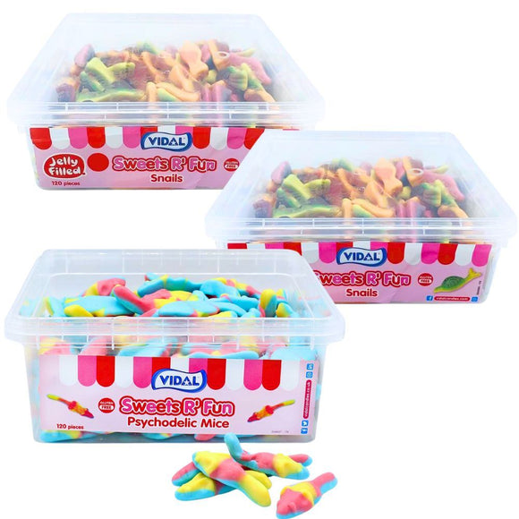 Vidal Sweets Bundle 3 Tubs for £20