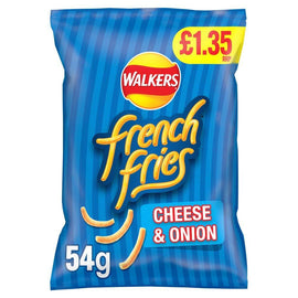 Walkers French Fries Cheese & Onion Snacks Crisps 54g PMP