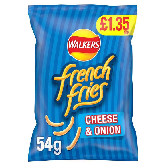 Walkers French Fries Cheese & Onion Snacks Crisps 54g PMP