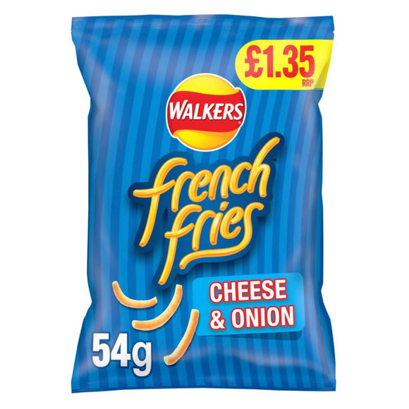 Walkers French Fries Cheese & Onion Snacks Crisps 54g