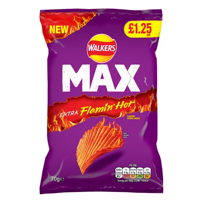 Walkers Max Extra Flamin' Hot 70g