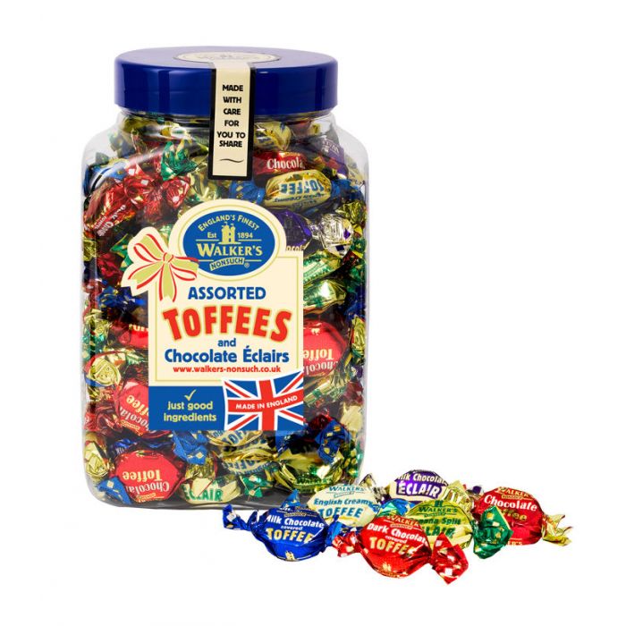 Walker's Nonsuch Assorted Toffee & Chocolate Eclairs Jar 1.25kg