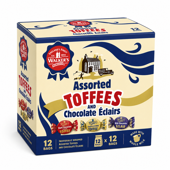 Walker's Nonsuch Assorted Toffees & Eclairs Bag 150g