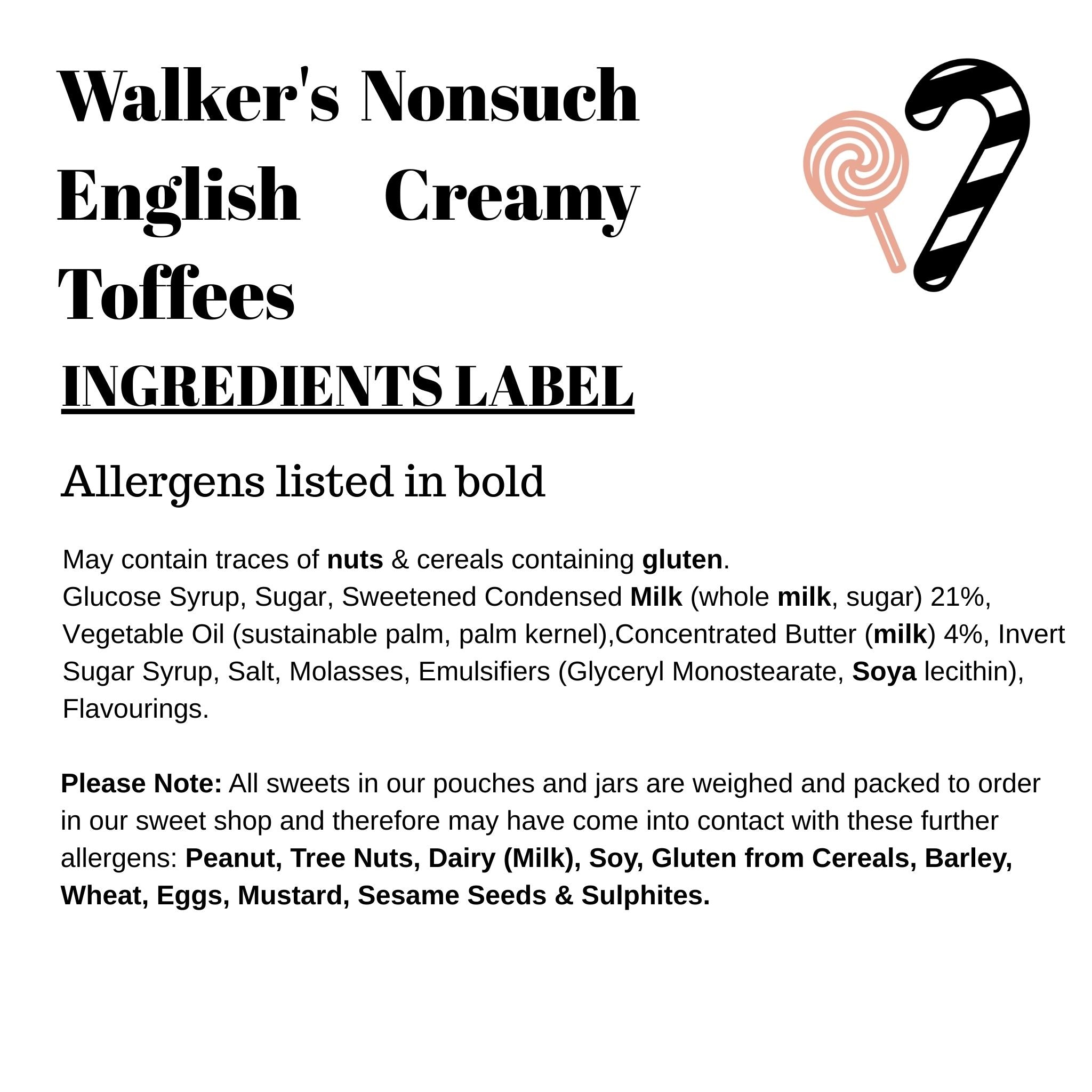 Walker's Nonsuch English Creamy Toffees