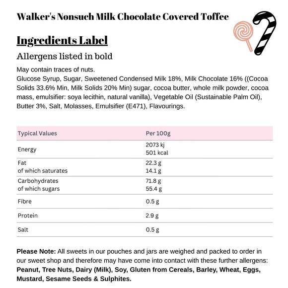 Walker's Nonsuch Milk Chocolate Covered Toffee