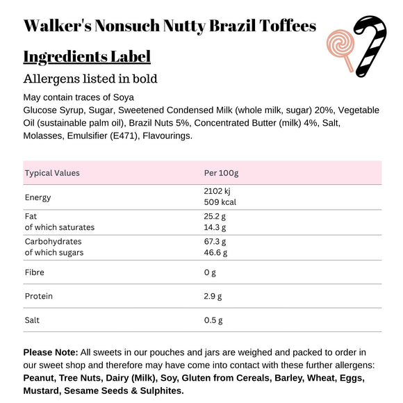 Walker's Nonsuch Nutty Brazil Toffees