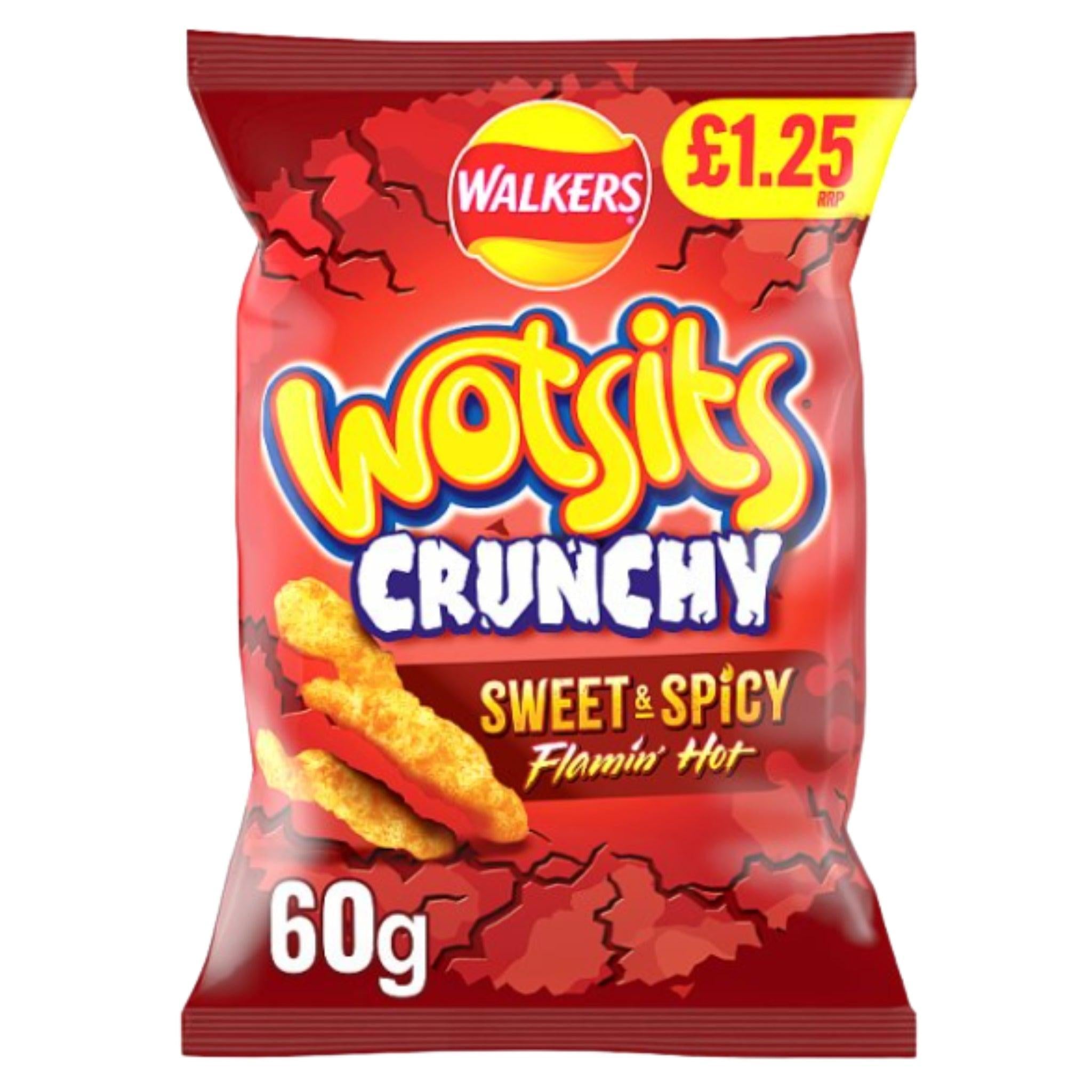 Walkers Wotsits Crunchy Sweet & Spicy Snacks Crisps