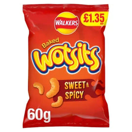 Walkers Wotsits Sweet & Spicy Flamin' Hot Snacks Crisps 60g
