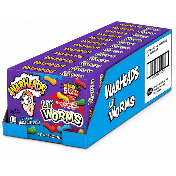 Warheads Lil' Worms Theatre Box 99g