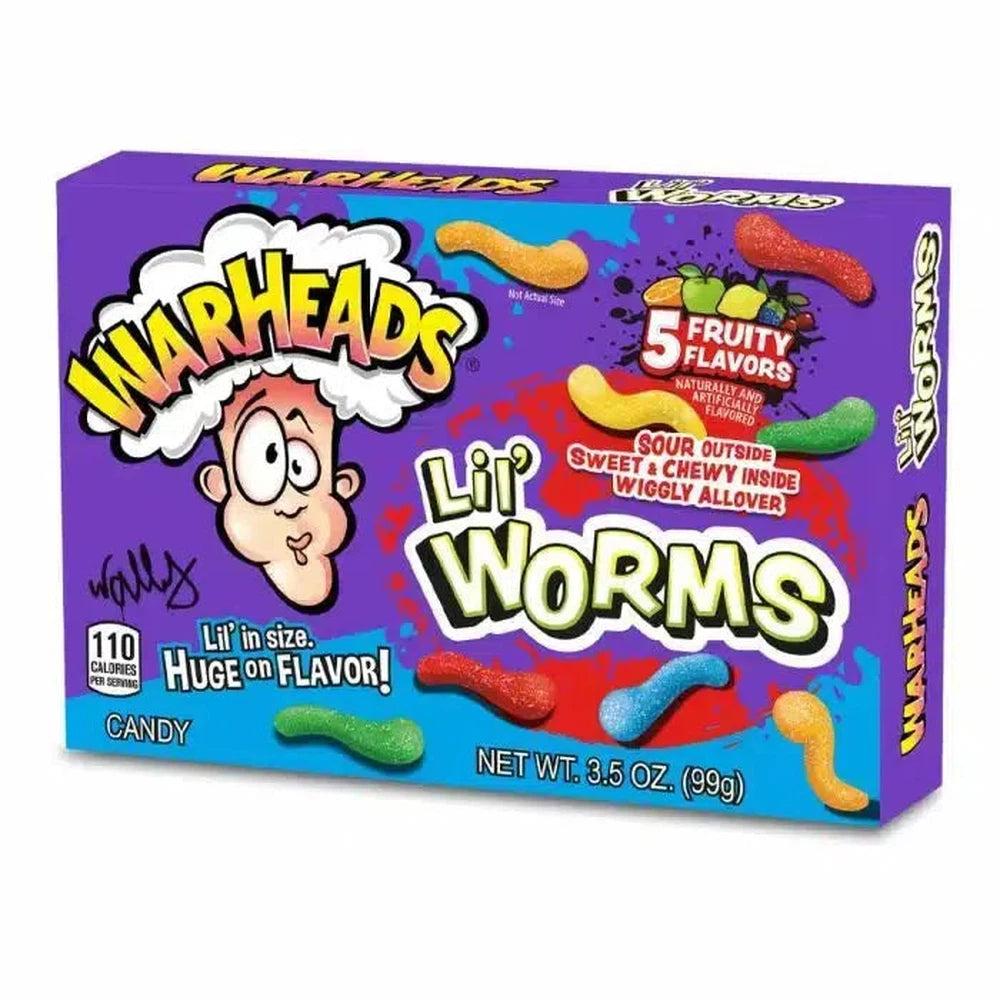 Warheads Lil' Worms Theatre Box 99g - Giant Bradley's Online Sweet Shop