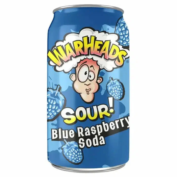 Warheads Sour Blue Raspberry Soda Cans (355ml)